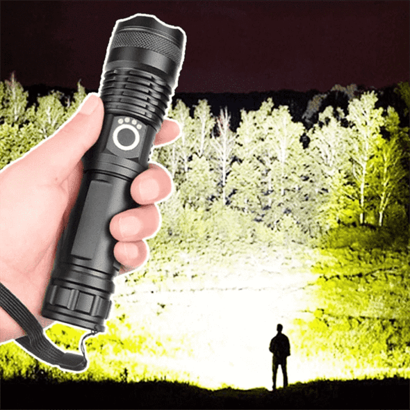 Rechargeable Tactical LED Flashlight with Zoom