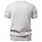 Men’s 100% Cotton Striped T-Shirt – Soft O-Neck Casual Summer Top
