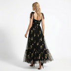 Amarante Embroidered Tulle Gown – Floral A-Line Fairytale Evening Dress