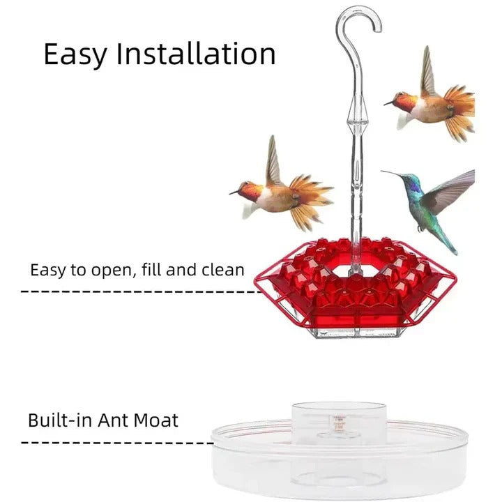 Outdoor Nectar Feeder with Built In Moat