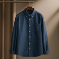 Men’s Cotton Button-Up Shirt Jacket – Lightweight Overshirt Layering Piece