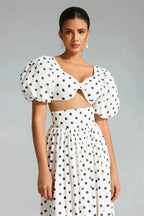 Women’s Strapless Button-Front Two-Piece Ensemble – Chic Mix & Match Set