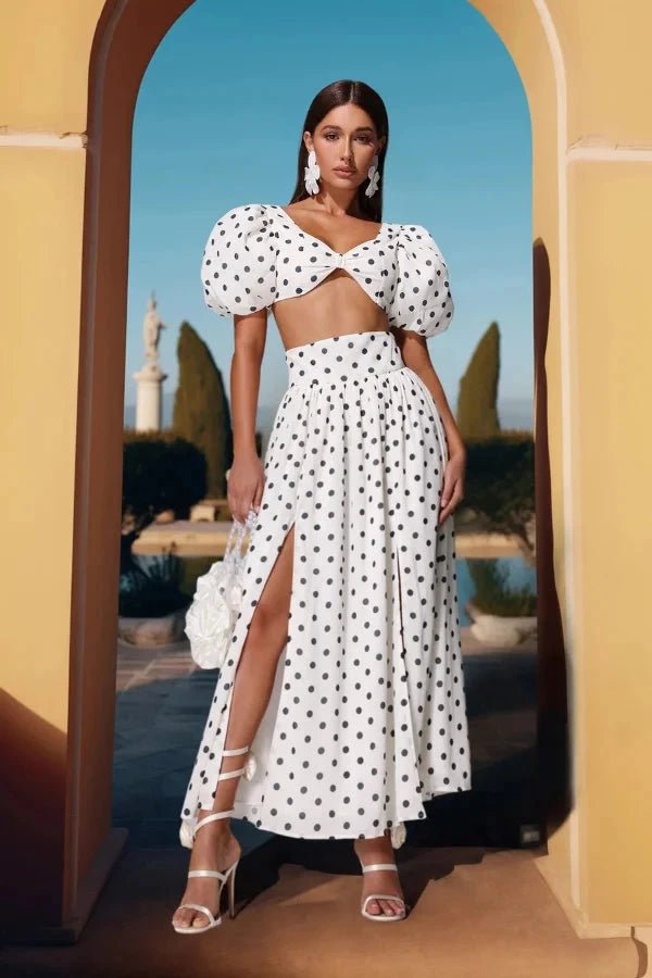 Women’s Strapless Button-Front Two-Piece Ensemble – Chic Mix & Match Set