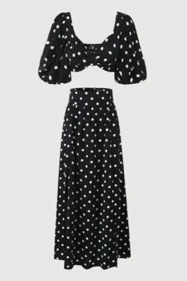 Women’s Strapless Button-Front Two-Piece Ensemble – Chic Mix & Match Set