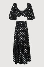 Women’s Strapless Button-Front Two-Piece Ensemble – Chic Mix & Match Set