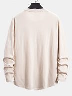 Classic 100% Cotton Everyday Long Sleeve Cotton Arc Hem T-Shirt