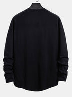 Classic 100% Cotton Everyday Long Sleeve Cotton Arc Hem T-Shirt