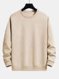 Women’s Cotton Blend Relaxed Fit Sweatshirt Soft Pullover Casual Everyday Long Sleeve Crew Neck Cozy Lightweight Streetwear Basic Top