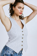 Women’s Elegant Vest Top — Tailored Fit Sleeveless Blazer Style Waistcoat Formal Casual Layering Piece