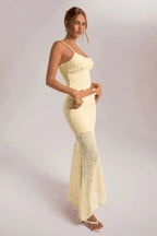 Bettylia Floral Lace Two-Piece Set for Women – Romantic Asymmetrical Maxi Skirt Co-Ord Set