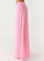 Blushing Bloom | Maxi Skirt with Ruched Waistband | Elegant Flowing Design for Effortless Style