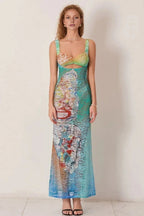 Kouvr Brielle Lace Mesh Gown – Luxury Artistic Statement Evening Dress for Women