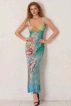 Kouvr Brielle Lace Mesh Gown – Luxury Artistic Statement Evening Dress for Women