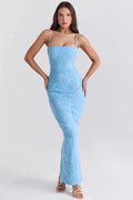 Isabella Lace Maxi Dress for Women – Romantic Floral Lace Sweetheart Neck Evening Gown