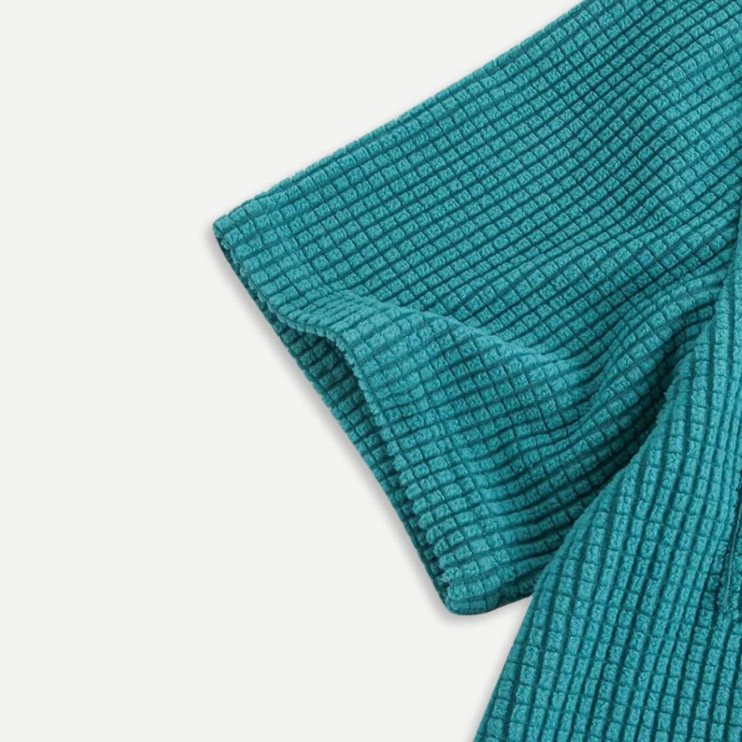 Men’s Waffle Knit Button Down Shirt – Textured Long Sleeve Casual Shirt for Everyday Wear, Smart Casual & Layering Essential Top