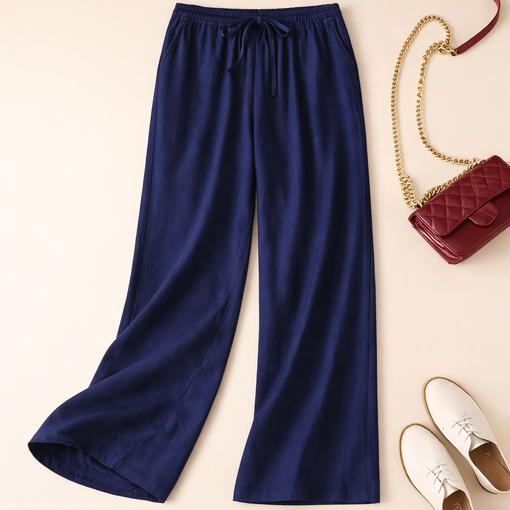 Bella Drawstring Pants — Women’s Lightweight Breathable Relaxed Fit Summer Trousers Casual Elastic Waist Everyday Bottoms
