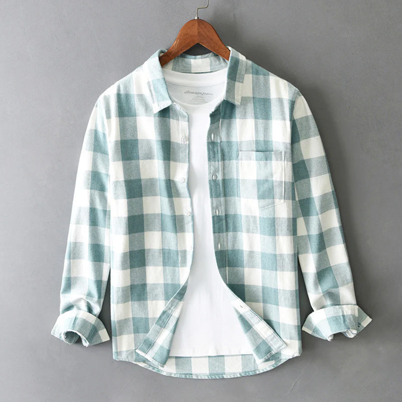 Classic Brushed Cotton Check Shirt – Soft Flannel-Style Everyday Essential
