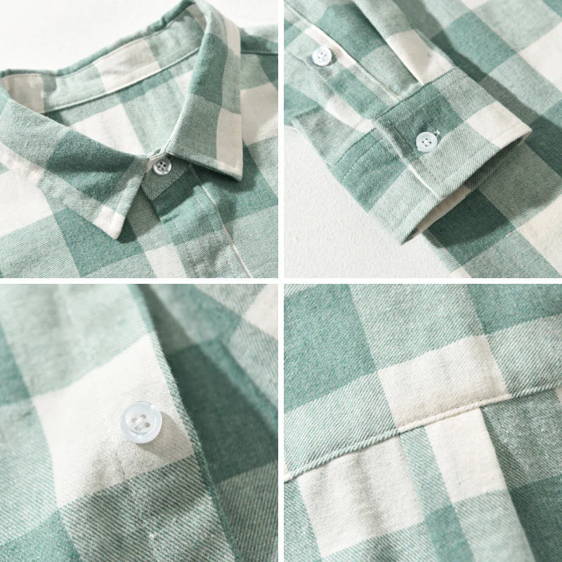 Classic Brushed Cotton Check Shirt – Soft Flannel-Style Everyday Essential