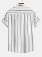 Men’s Random Pattern Casual Shirt – Cotton Blend Unique Print Top, Regular Fit Everyday Fashion Shirt