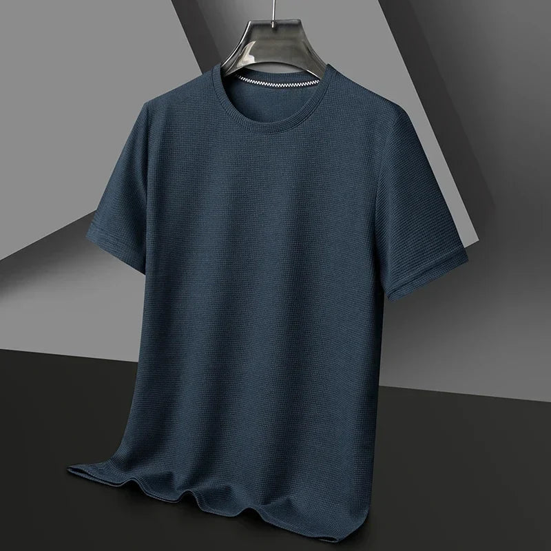 Men’s Brown Cotton Crew Neck T-Shirt — Soft 100% Cotton Short Sleeve Regular Fit Casual Basic Tee