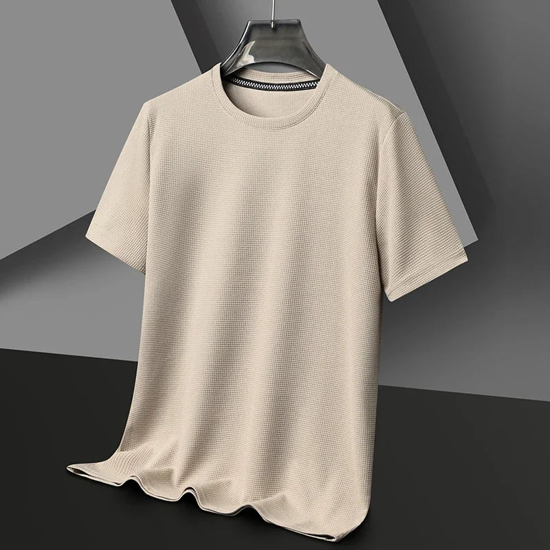 Men’s Brown Cotton Crew Neck T-Shirt — Soft 100% Cotton Short Sleeve Regular Fit Casual Basic Tee