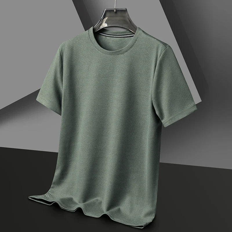 Men’s Brown Cotton Crew Neck T-Shirt — Soft 100% Cotton Short Sleeve Regular Fit Casual Basic Tee