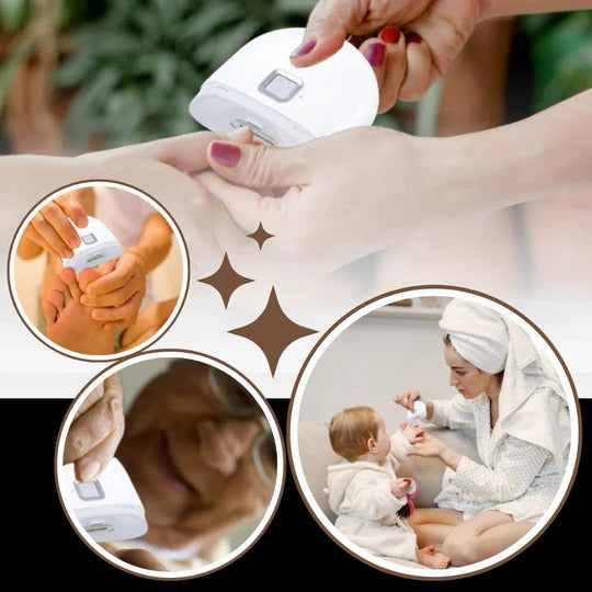 Dual Speed Electric Nail Clipper with LED Light and Grinder