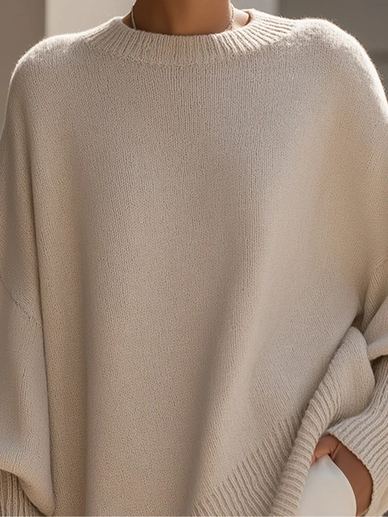 Women’s Oversized Sweater – Soft Flowy Relaxed Knit Pullover for Casual Chic Everyday Wear
