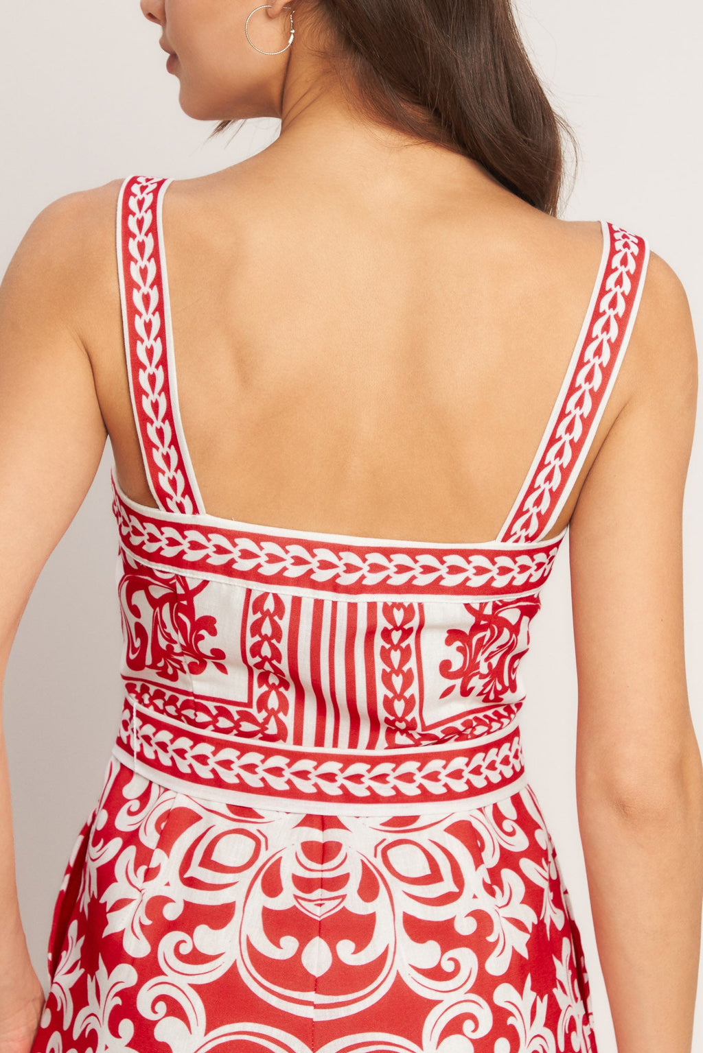 Printed Button Down Woven Romper