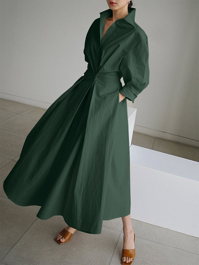 Monica Elegant Long Dress — Women’s Flowing Maxi Dress Lightweight Breathable Chic Casual to Evening Wear