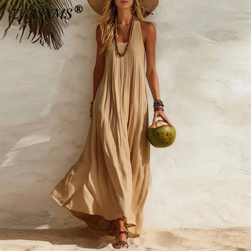 Elegant Boho Maxi Dress | Women's Summer Dress with Flowy Design for Beach Days