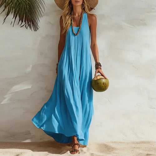 Elegant Boho Maxi Dress | Women's Summer Dress with Flowy Design for Beach Days