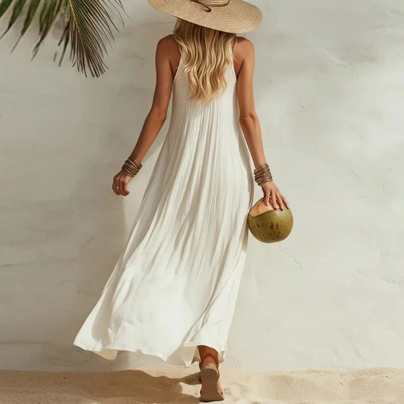 Elegant Boho Maxi Dress | Women's Summer Dress with Flowy Design for Beach Days