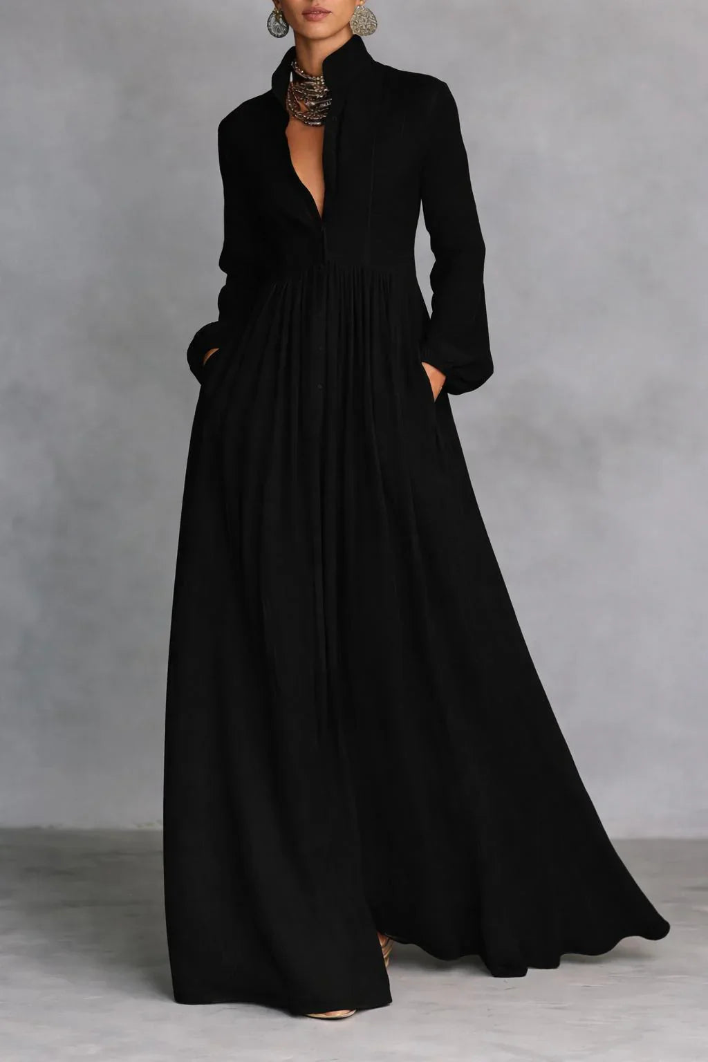 Women’s Elegant Cotton Linen Blend Maxi Dress Button Front Sleeveless Long Dress Flowy Minimalist Versatile Summer Casual Vacation Outfit