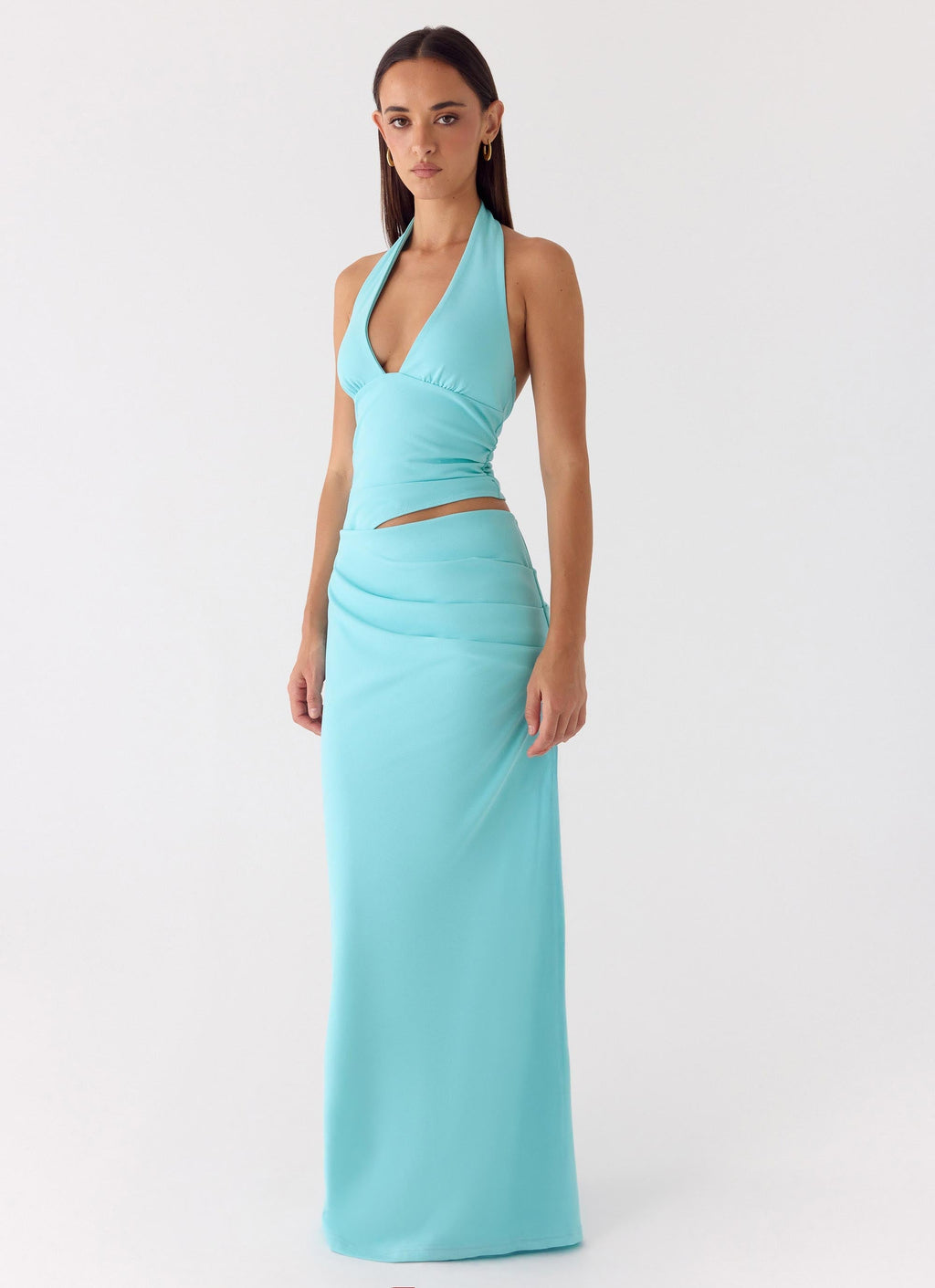 Emily | Elegant Halter Neck Maxi Dress 4