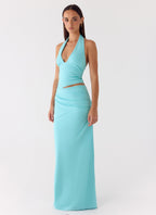 Emily | Elegant Halter Neck Maxi Dress 4