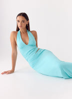 Emily | Elegant Halter Neck Maxi Dress 5