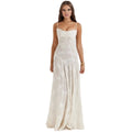 Enchanted Gown – Floral Jacquard Corset Back Maxi Dress