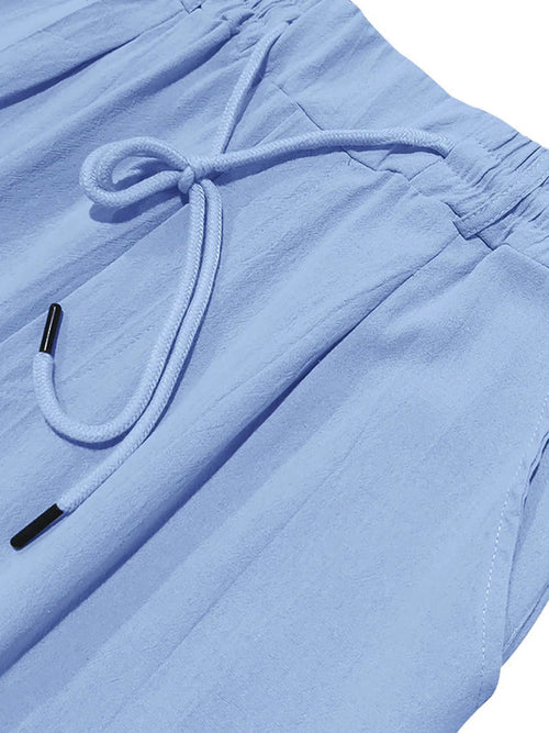 Ethan | Relaxed Fit Linen Blend Drawstring Pants 1