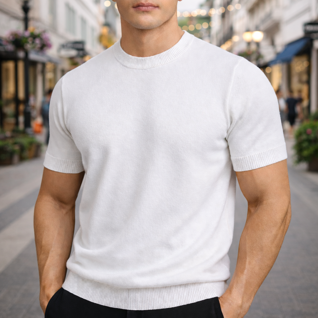 Ethan | Soft Lightweight Cashmere T-Shirt 1