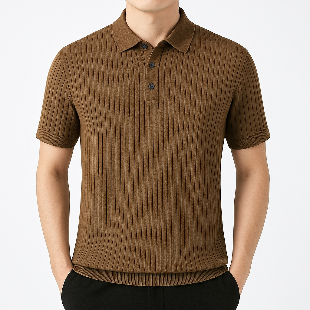 Ethan | Soft Ribbed Knit Polo 2