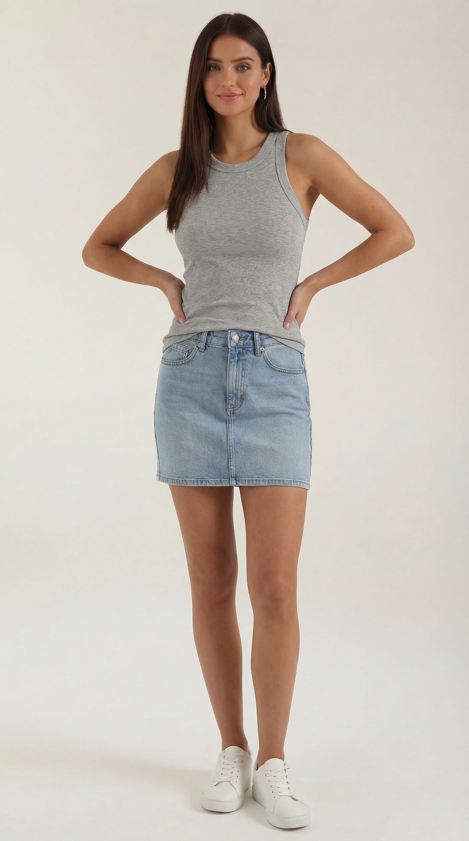 Evangeline Ribbed Tank Top — Women’s Stretch Fitted Crew Neck Ruched Side Sleeveless Basic Chic Top