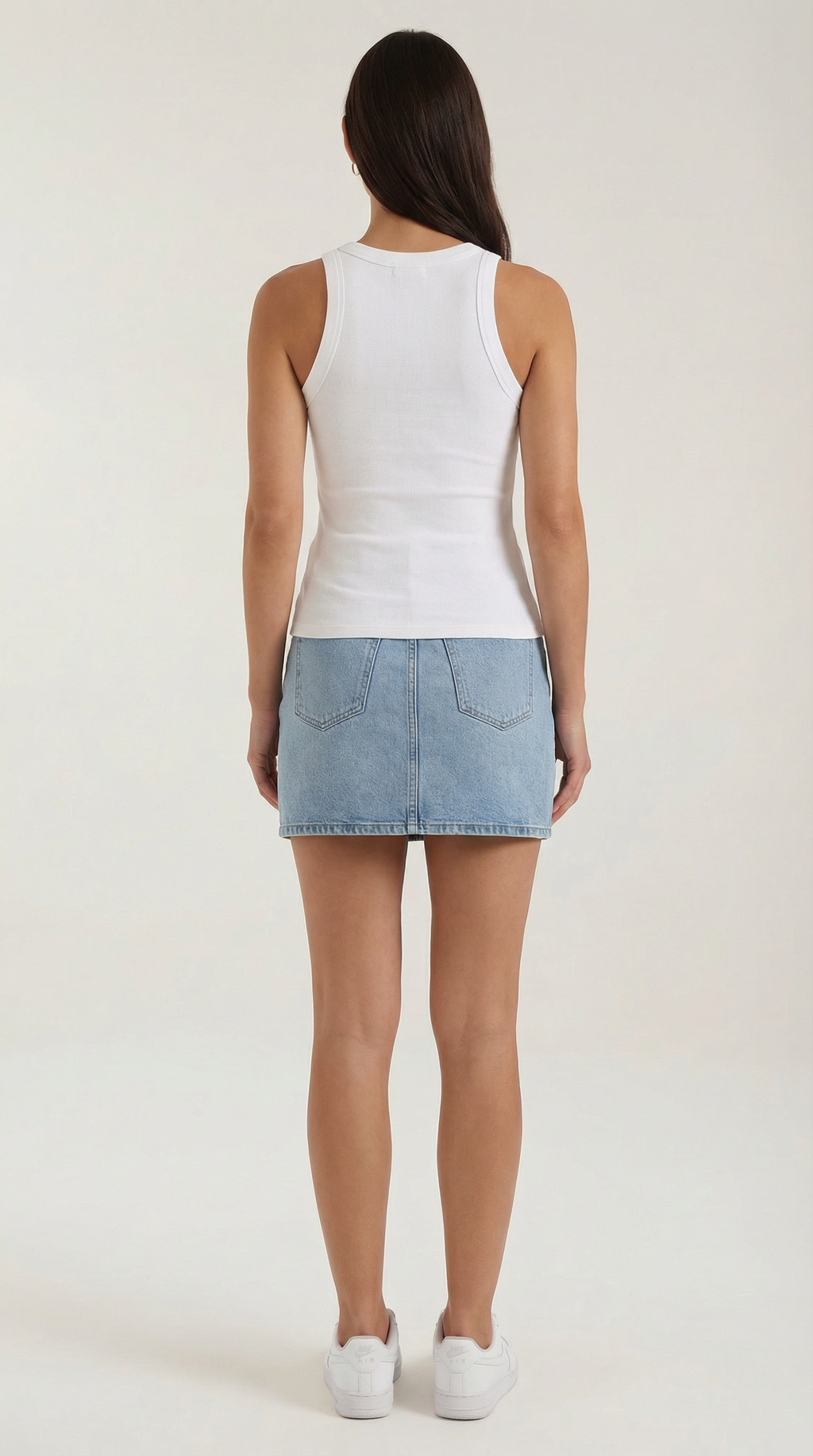 Evangeline Ribbed Tank Top — Women’s Stretch Fitted Crew Neck Ruched Side Sleeveless Basic Chic Top