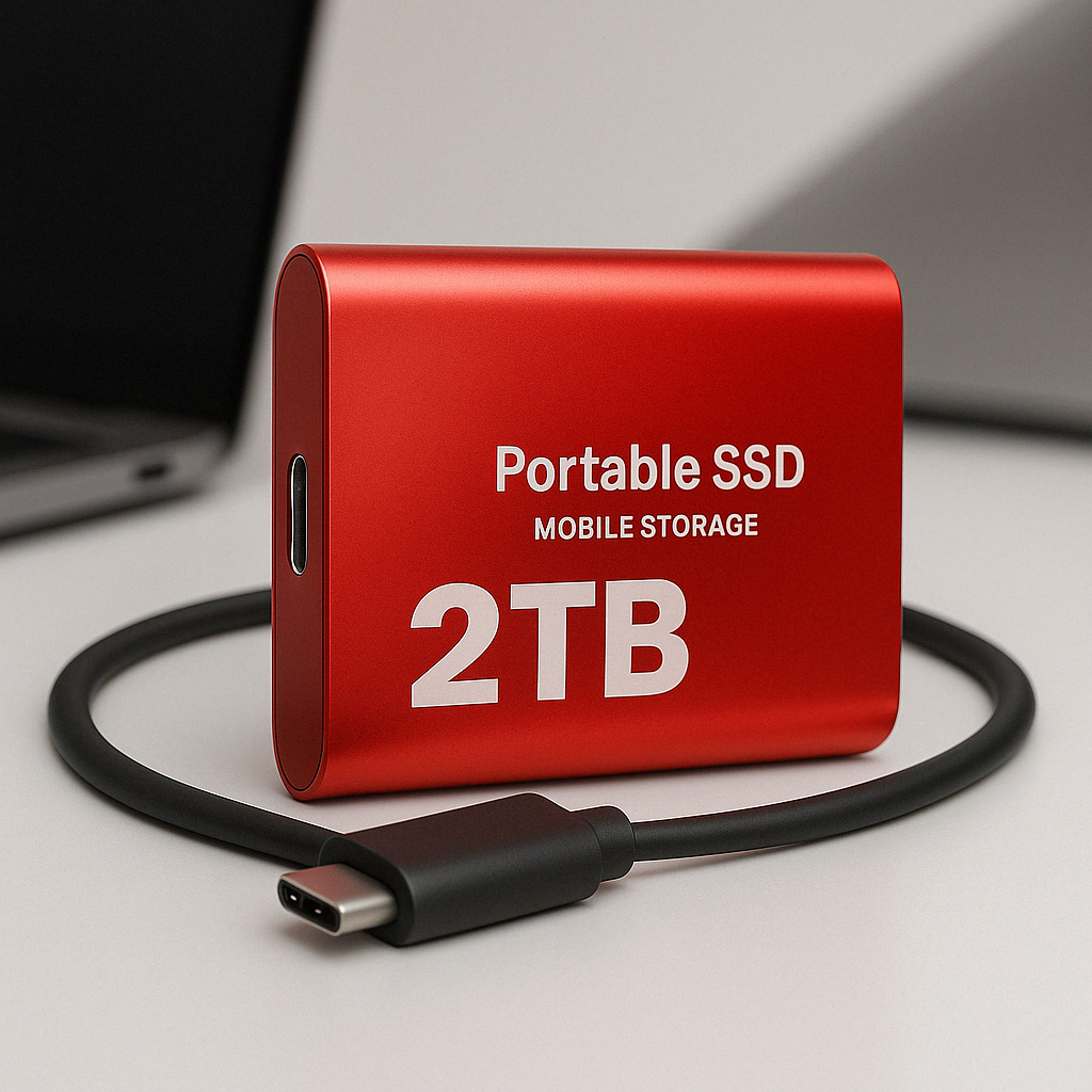 External Hard Drive Portable SSD USB C 2TB Mobile Storage