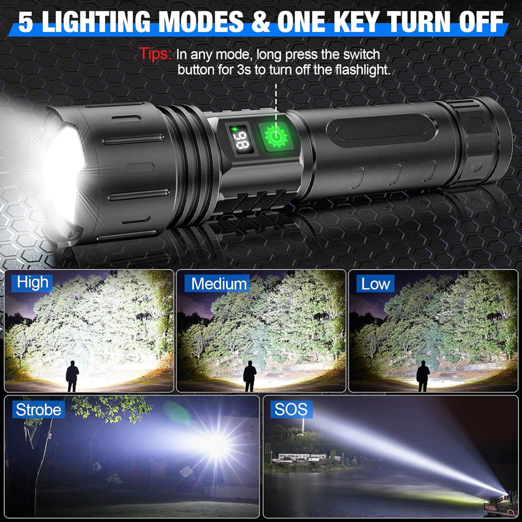 USB Rechargeable High Output Flashlight