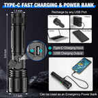 USB Rechargeable High Output Flashlight