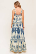 Floral Printed Woven Top & Maxi Skirt Set
