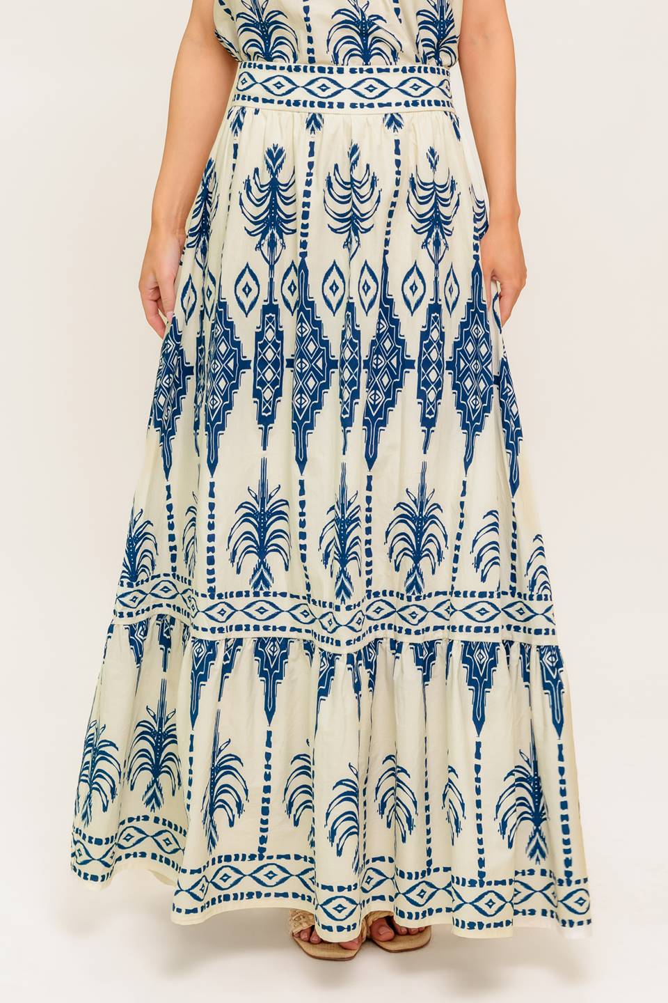 Floral Printed Woven Top & Maxi Skirt Set