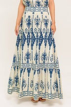 Floral Printed Woven Top & Maxi Skirt Set