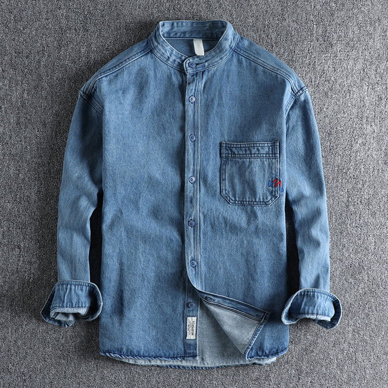 Felix Grant Washed Spring Denim Shirt – Classic Cotton Denim Overshirt